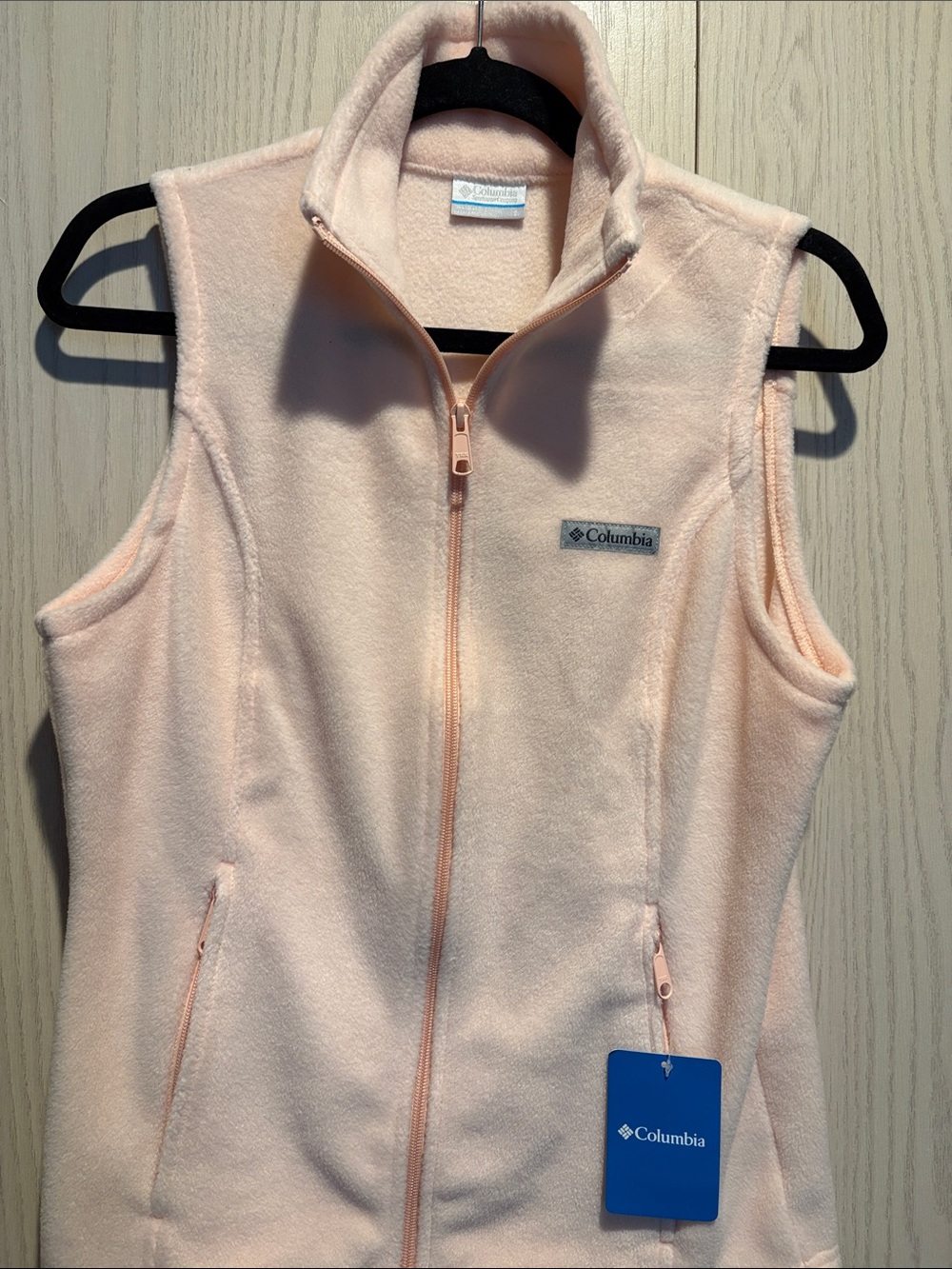 Columbia Pale Pink Fleece Vest - Zip Front NWT